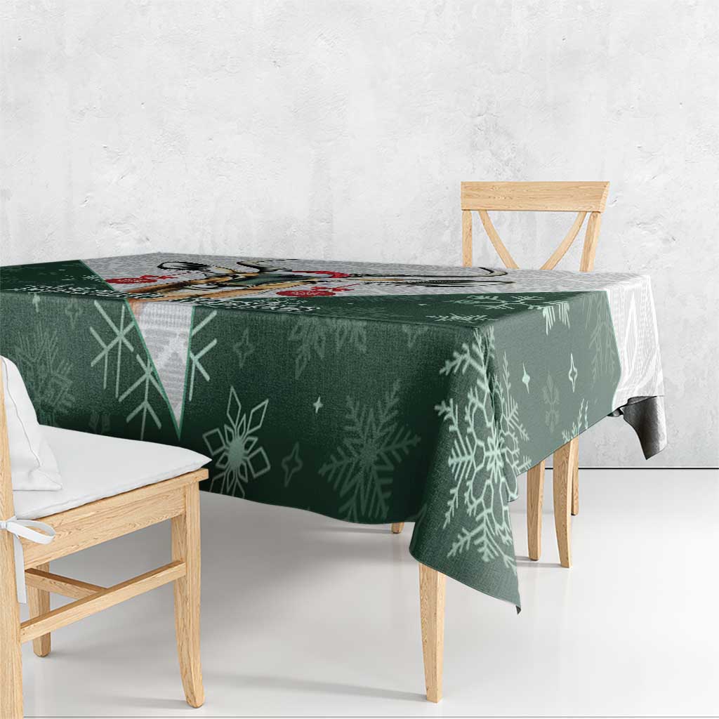 South Africa Springboks Christmas Tablecloth Bokke Santa - Geseende Kersfees