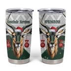 South Africa Springboks Christmas Tumbler Cup Bokke Santa - Geseende Kersfees