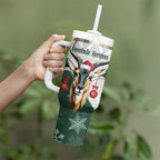 South Africa Springboks Christmas Tumbler With Handle Bokke Santa - Geseende Kersfees