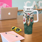 South Africa Springboks Christmas Tumbler With Handle Bokke Santa - Geseende Kersfees