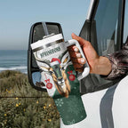 South Africa Springboks Christmas Tumbler With Handle Bokke Santa - Geseende Kersfees