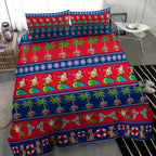 personalised-australia-christmas-bedding-set-aussie-santa-claus-beach-xmas-vibes