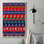 personalised-australia-christmas-canvas-wall-art-aussie-santa-claus-beach-xmas-vibes