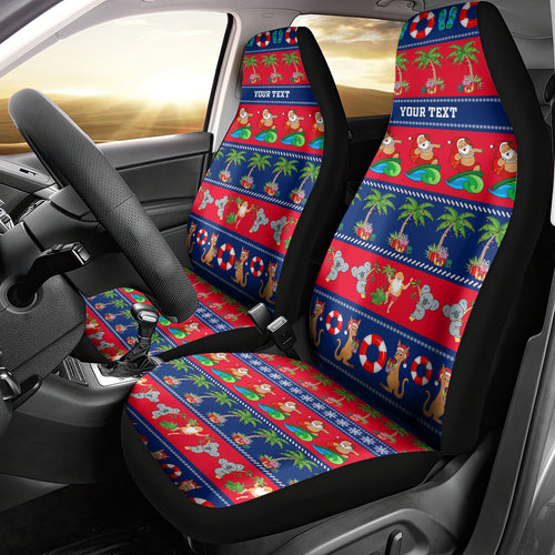 personalised-australia-christmas-car-seat-cover-aussie-santa-claus-beach-xmas-vibes
