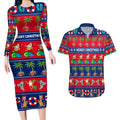 personalised-australia-christmas-couples-matching-long-sleeve-bodycon-dress-and-hawaiian-shirt-aussie-santa-claus-beach-xmas-vibes
