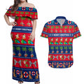 personalised-australia-christmas-couples-matching-off-shoulder-maxi-dress-and-hawaiian-shirt-aussie-santa-claus-beach-xmas-vibes