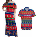 personalised-australia-christmas-couples-matching-off-shoulder-maxi-dress-and-hawaiian-shirt-aussie-santa-claus-beach-xmas-vibes
