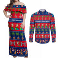 personalised-australia-christmas-couples-matching-off-shoulder-maxi-dress-and-long-sleeve-button-shirt-aussie-santa-claus-beach-xmas-vibes