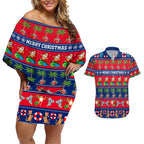 personalised-australia-christmas-couples-matching-off-shoulder-short-dress-and-hawaiian-shirt-aussie-santa-claus-beach-xmas-vibes