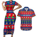 personalised-australia-christmas-couples-matching-short-sleeve-bodycon-dress-and-hawaiian-shirt-aussie-santa-claus-beach-xmas-vibes