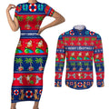 personalised-australia-christmas-couples-matching-short-sleeve-bodycon-dress-and-long-sleeve-button-shirt-aussie-santa-claus-beach-xmas-vibes