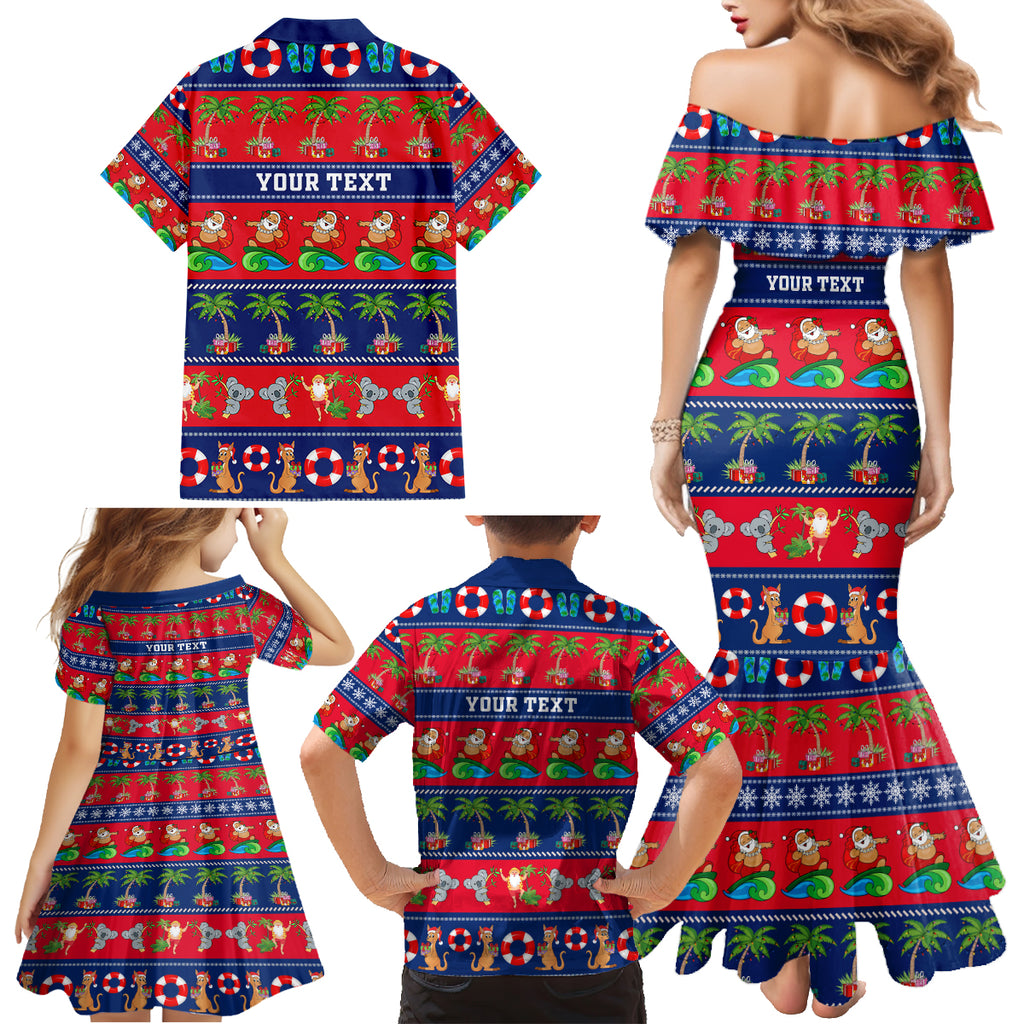 personalised-australia-christmas-family-matching-mermaid-dress-and-hawaiian-shirt-aussie-santa-claus-beach-xmas-vibes