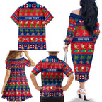 personalised-australia-christmas-family-matching-off-shoulder-long-sleeve-dress-and-hawaiian-shirt-aussie-santa-claus-beach-xmas-vibes