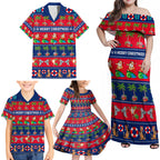 personalised-australia-christmas-family-matching-off-shoulder-maxi-dress-and-hawaiian-shirt-aussie-santa-claus-beach-xmas-vibes