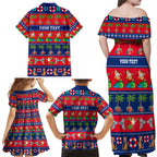 personalised-australia-christmas-family-matching-off-shoulder-maxi-dress-and-hawaiian-shirt-aussie-santa-claus-beach-xmas-vibes