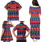 personalised-australia-christmas-family-matching-puletasi-dress-and-hawaiian-shirt-aussie-santa-claus-beach-xmas-vibes