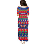 personalised-australia-christmas-family-matching-puletasi-dress-and-hawaiian-shirt-aussie-santa-claus-beach-xmas-vibes