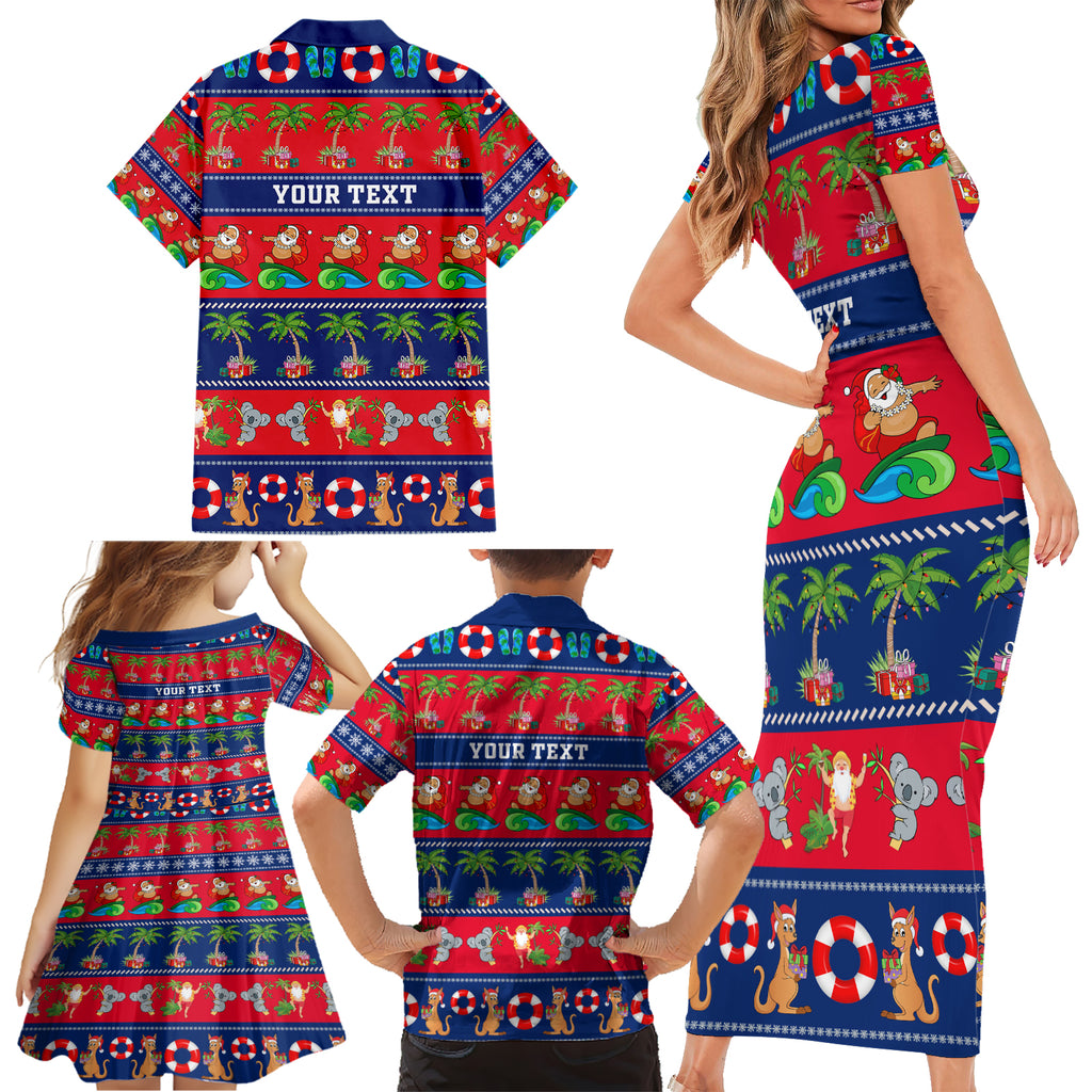 personalised-australia-christmas-family-matching-short-sleeve-bodycon-dress-and-hawaiian-shirt-aussie-santa-claus-beach-xmas-vibes