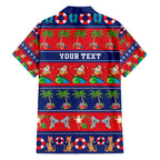 personalised-australia-christmas-family-matching-short-sleeve-bodycon-dress-and-hawaiian-shirt-aussie-santa-claus-beach-xmas-vibes