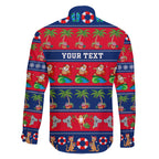 personalised-australia-christmas-family-matching-short-sleeve-bodycon-dress-and-hawaiian-shirt-aussie-santa-claus-beach-xmas-vibes