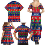 personalised-australia-christmas-family-matching-summer-maxi-dress-and-hawaiian-shirt-aussie-santa-claus-beach-xmas-vibes