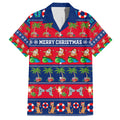personalised-australia-christmas-family-matching-summer-maxi-dress-and-hawaiian-shirt-aussie-santa-claus-beach-xmas-vibes