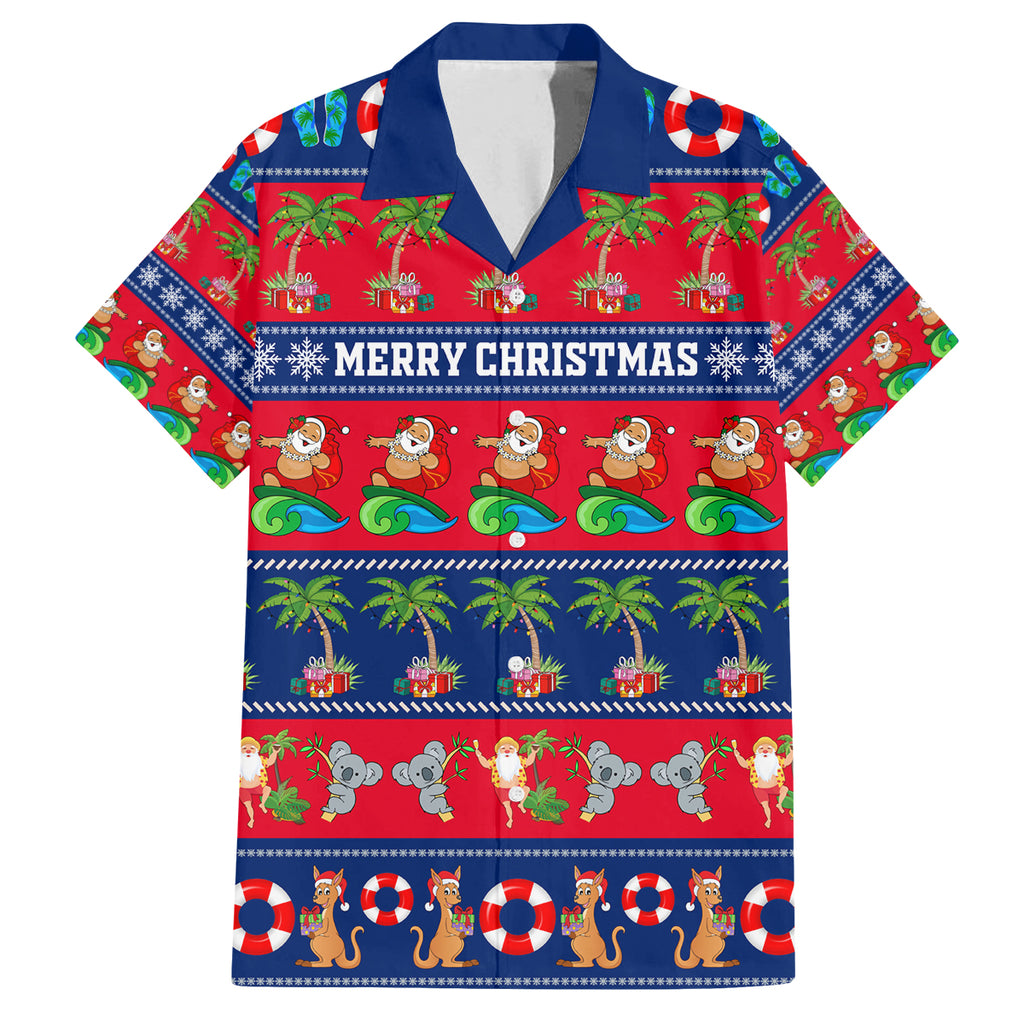 personalised-australia-christmas-family-matching-tank-maxi-dress-and-hawaiian-shirt-aussie-santa-claus-beach-xmas-vibes