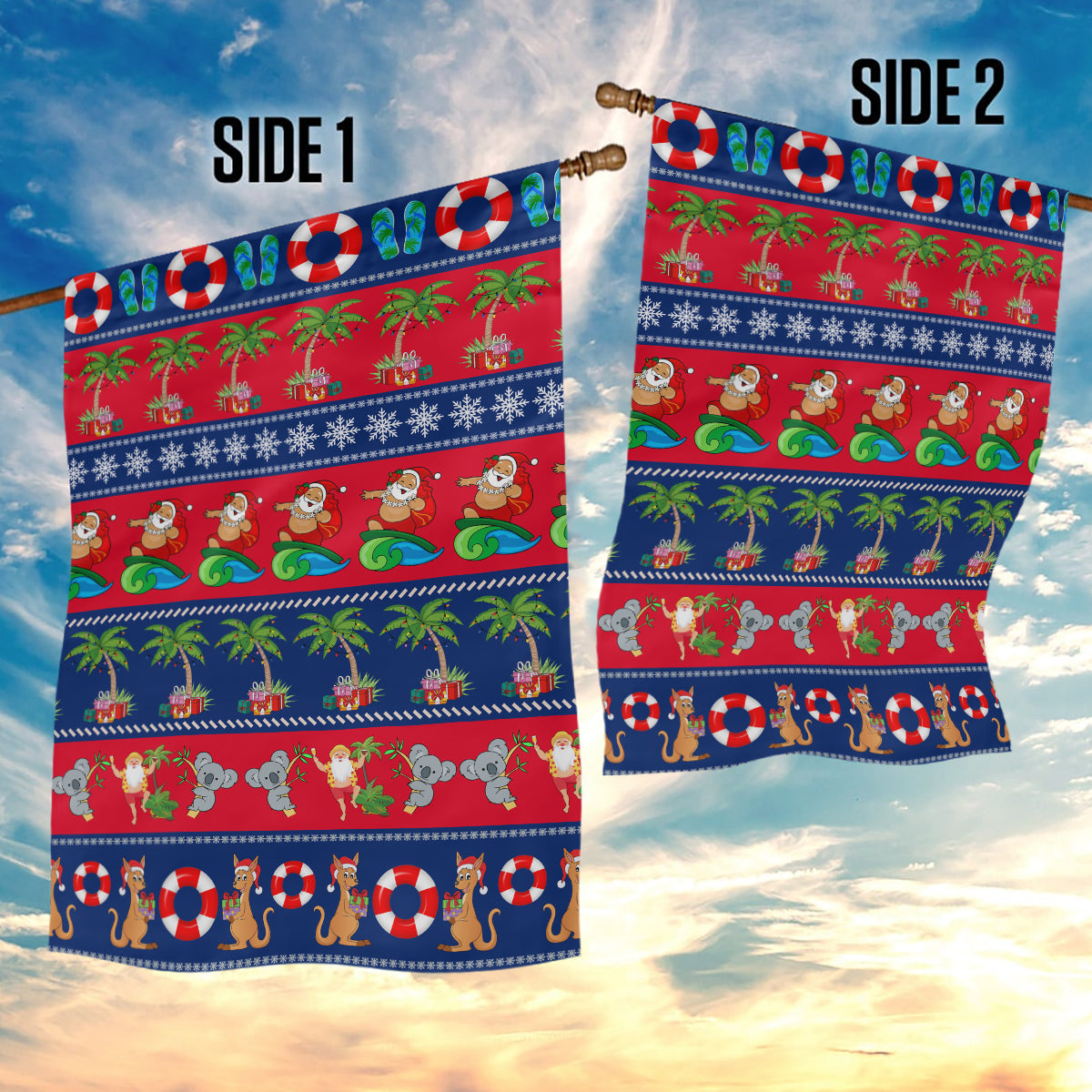 personalised-australia-christmas-garden-flag-aussie-santa-claus-beach-xmas-vibes