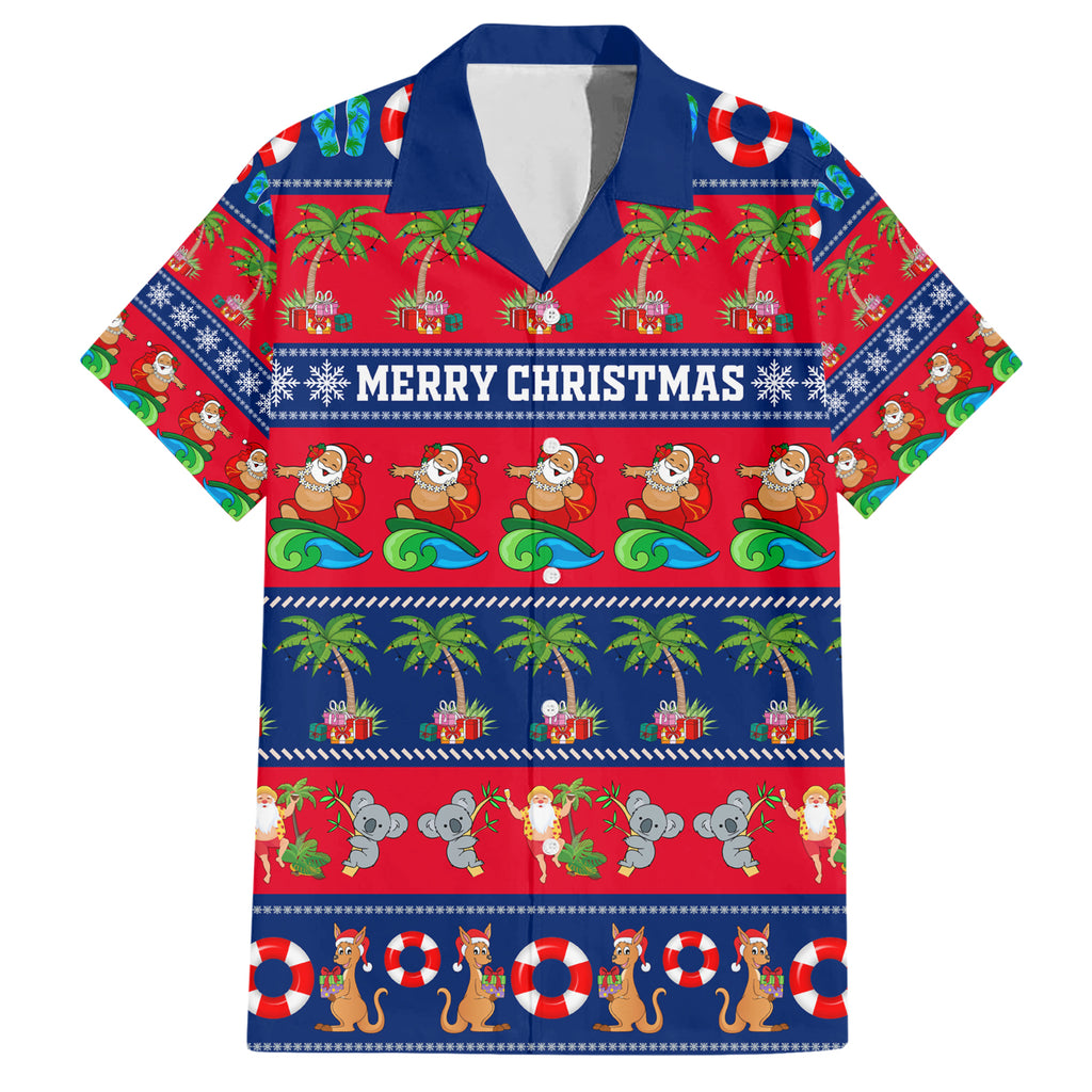 personalised-australia-christmas-hawaiian-shirt-aussie-santa-claus-beach-xmas-vibes