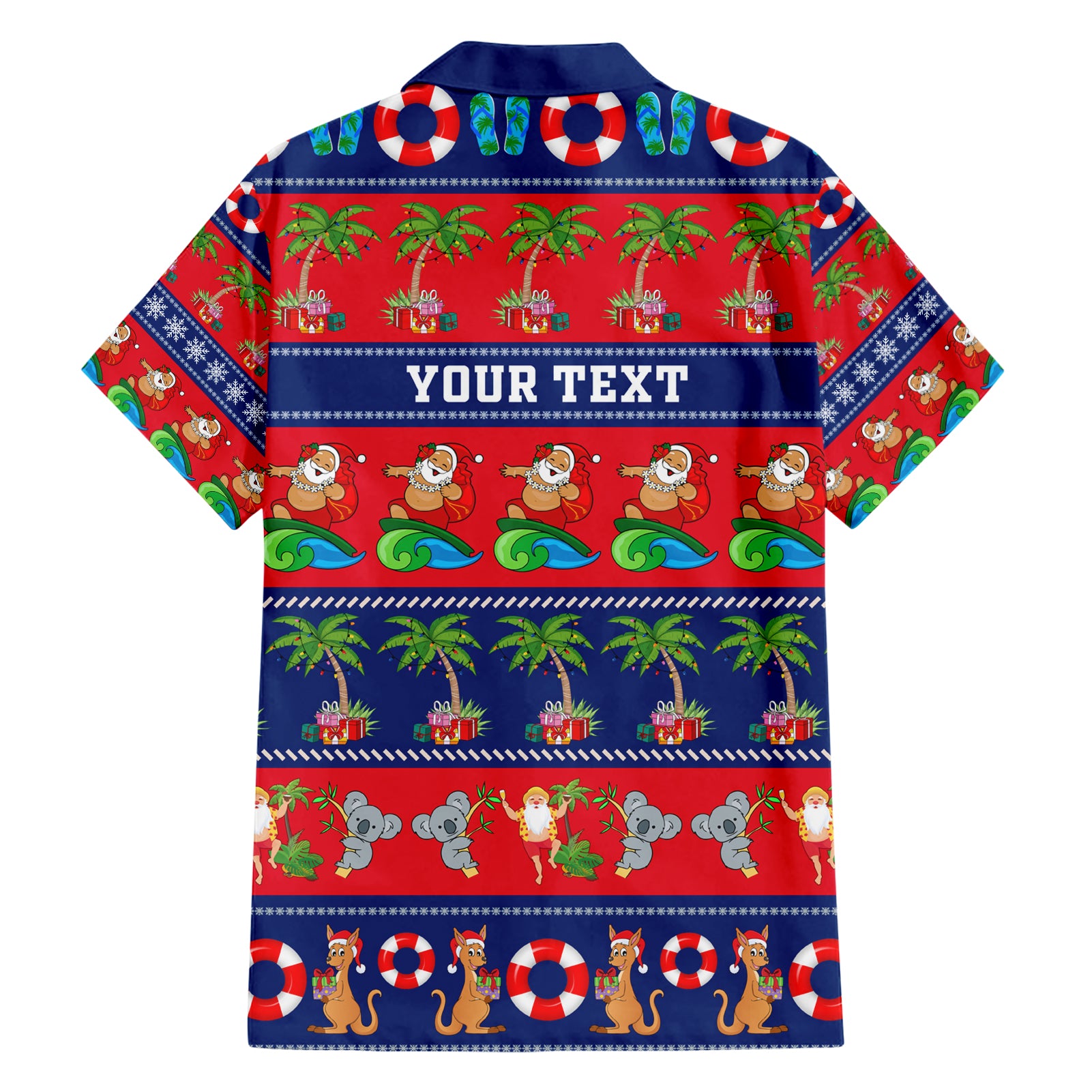 personalised-australia-christmas-hawaiian-shirt-aussie-santa-claus-beach-xmas-vibes