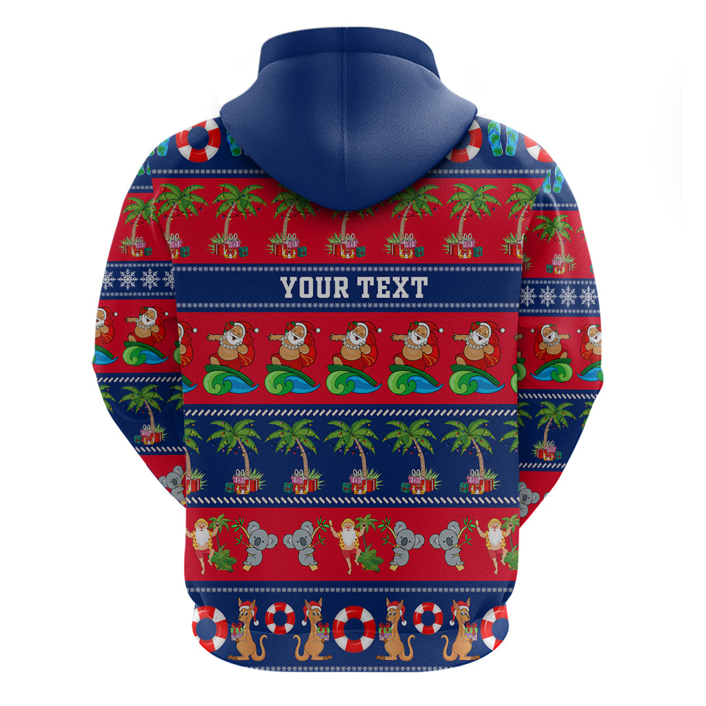 personalised-australia-christmas-hoodie-aussie-santa-claus-beach-xmas-vibes