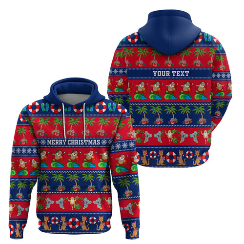 personalised-australia-christmas-hoodie-aussie-santa-claus-beach-xmas-vibes