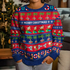 personalised-australia-christmas-kid-ugly-christmas-sweater-aussie-santa-claus-beach-xmas-vibes