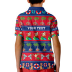personalised-australia-christmas-kid-polo-shirt-aussie-santa-claus-beach-xmas-vibes