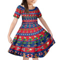 personalised-australia-christmas-kid-short-sleeve-dress-aussie-santa-claus-beach-xmas-vibes