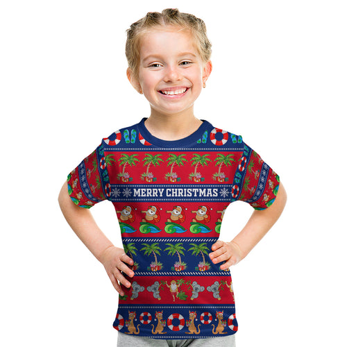 personalised-australia-christmas-kid-t-shirt-aussie-santa-claus-beach-xmas-vibes