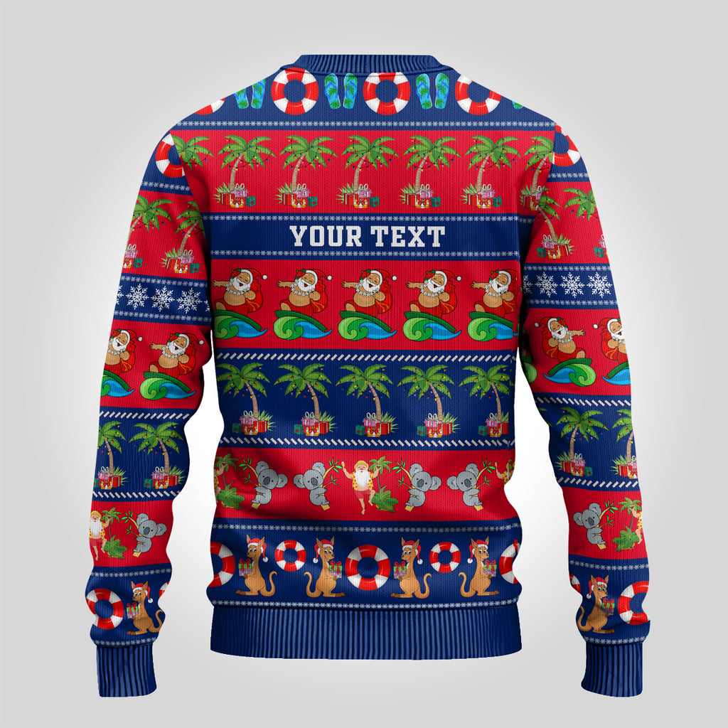 personalised-australia-christmas-ugly-christmas-sweater-aussie-santa-claus-beach-xmas-vibes
