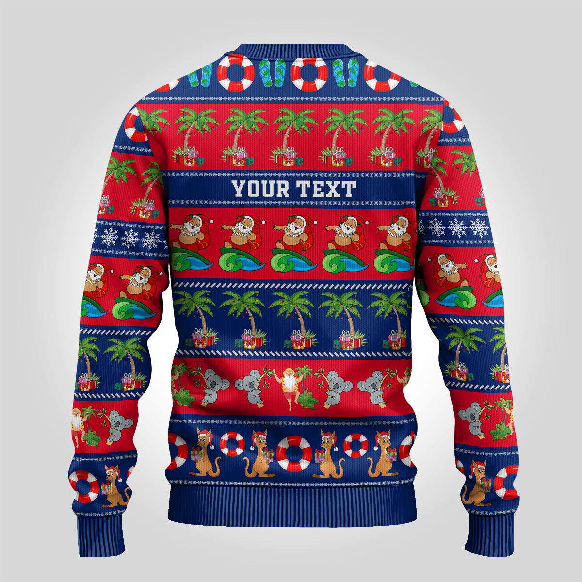 personalised-australia-christmas-ugly-christmas-sweater-aussie-santa-claus-beach-xmas-vibes
