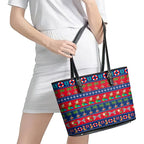 personalised-australia-christmas-leather-tote-bag-aussie-santa-claus-beach-xmas-vibes