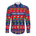 personalised-australia-christmas-long-sleeve-button-shirt-aussie-santa-claus-beach-xmas-vibes