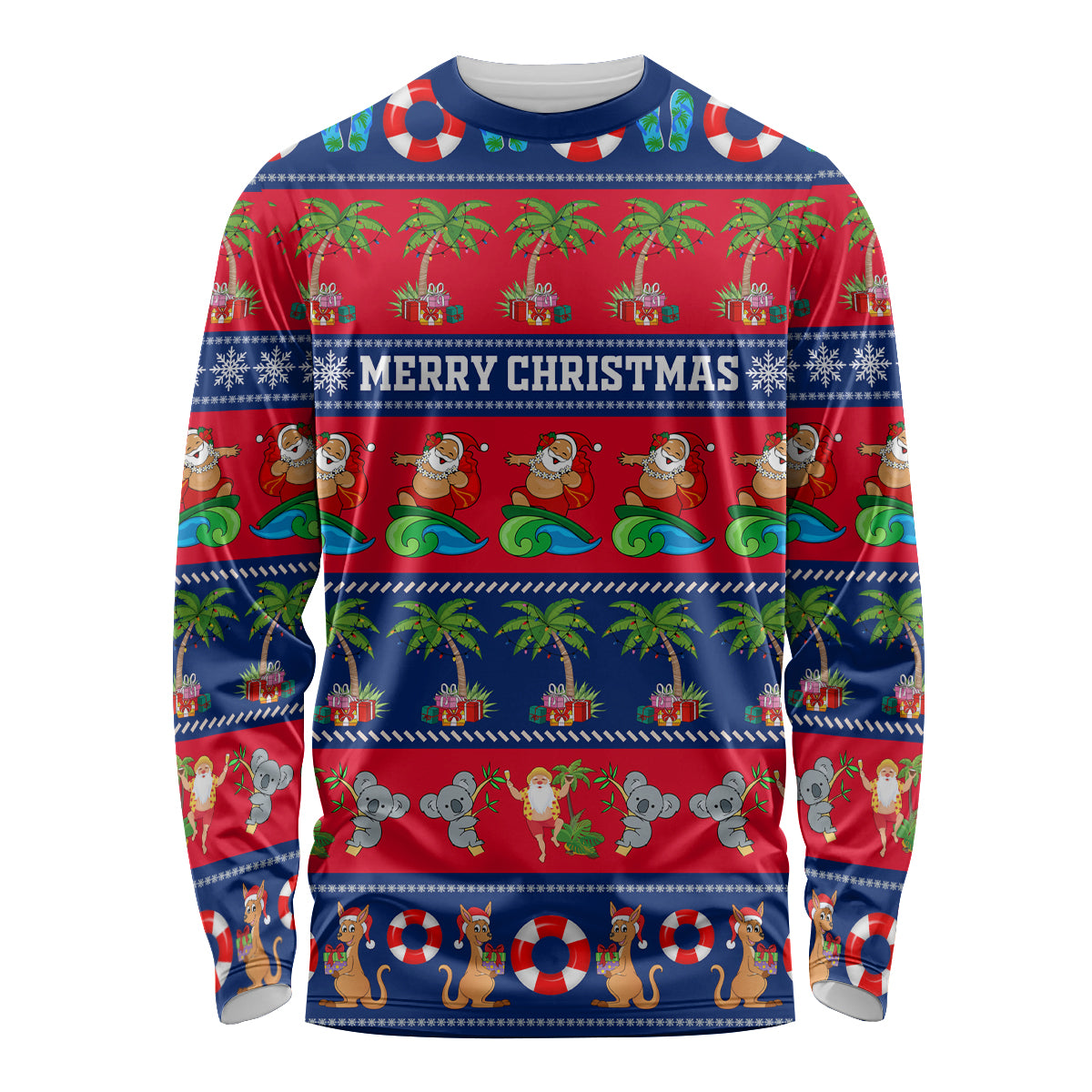 personalised-australia-christmas-long-sleeve-shirt-aussie-santa-claus-beach-xmas-vibes