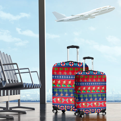 personalised-australia-christmas-luggage-cover-aussie-santa-claus-beach-xmas-vibes