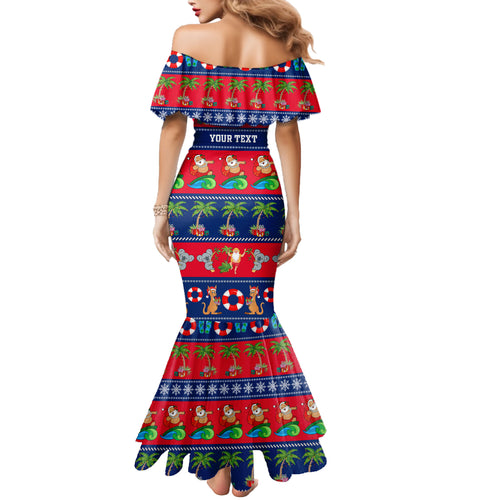 personalised-australia-christmas-mermaid-dress-aussie-santa-claus-beach-xmas-vibes
