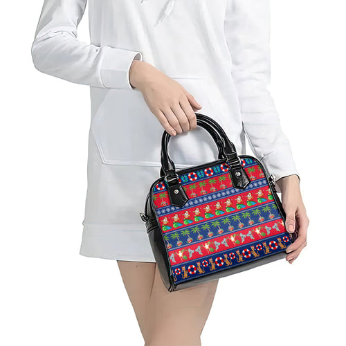 personalised-australia-christmas-shoulder-handbag-aussie-santa-claus-beach-xmas-vibes