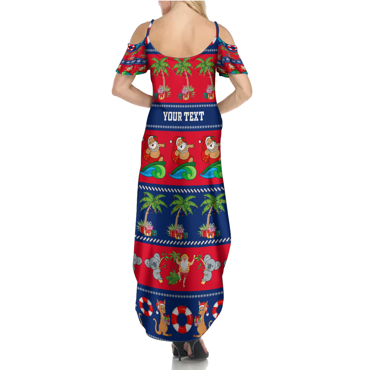 personalised-australia-christmas-summer-maxi-dress-aussie-santa-claus-beach-xmas-vibes