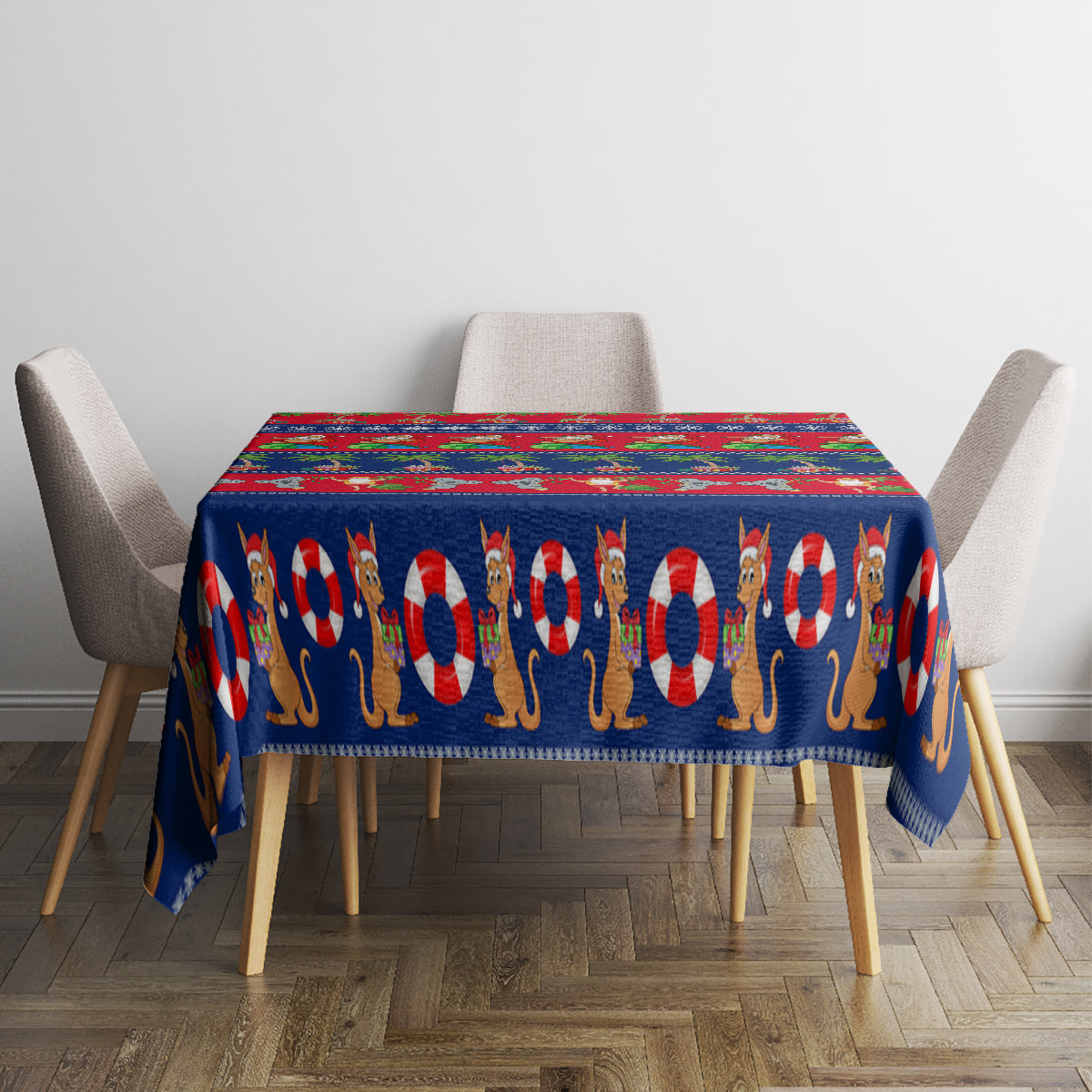 personalised-australia-christmas-tablecloth-aussie-santa-claus-beach-xmas-vibes
