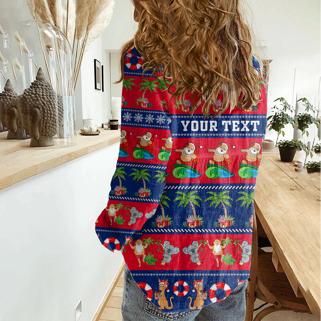 personalised-australia-christmas-women-casual-shirt-aussie-santa-claus-beach-xmas-vibes
