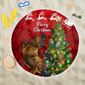 personalised-australia-christmas-beach-blanket-aussie-platypus-xmas-vibes