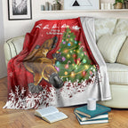 personalised-australia-christmas-blanket-aussie-platypus-xmas-vibes