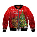 personalised-australia-christmas-bomber-jacket-aussie-platypus-xmas-vibes
